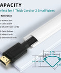 Paintable Corner Cord Hider And Cable Concealer For Walls Baseboards And Ceilings Hide Wires Behind TVs Or Desks With HDMI cable capacity