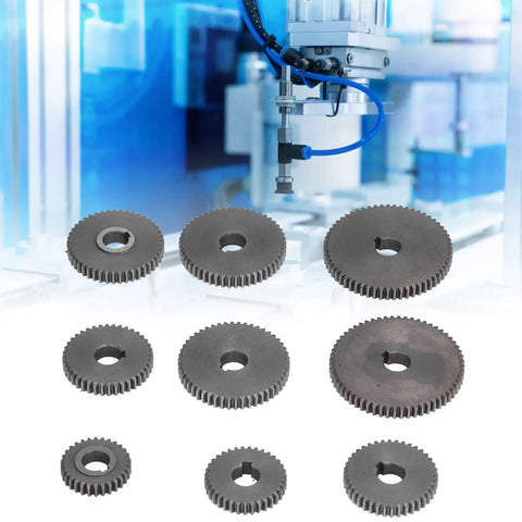 Heavy Duty 9 Piece Metal Gear Set for Mini Lathe Precision Machined Rust Proof Replacement Parts T60 T50 T45 T40 T35 T30 CJ0618 Compatible