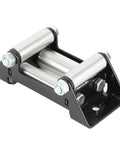 Side By Side Winch Fairlead Cable Roller With Iron Support Beefy Heavy Duty 125mm 5in Hole Distance Reducing Friction And Cable Wear