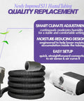 Climate Line Air Tube for AirSense 11 and AirCurve 11 next to CPAP device, showing smart temperature, moisture control features