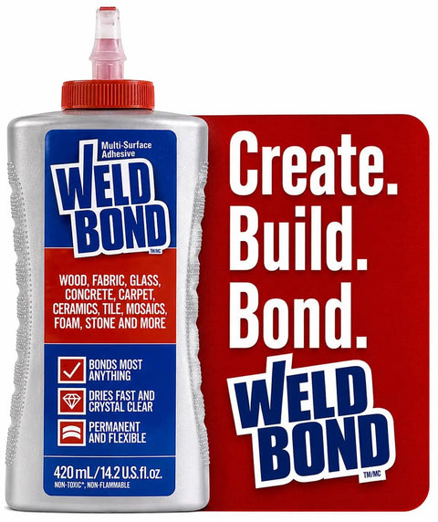 Heavy Duty All Purpose Glue That Dries Fast And Binds Wood Tile Ceramic Glass Metal Pottery And More For DIY Projects Crafts And Repairs.