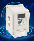 Side view of AT1 4000X 4kW Variable Frequency Drive for 220V Single Phase to Three Phase Motors with PWM control.