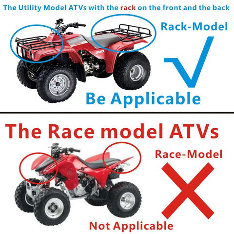Comparison of utility ATV with racks and race ATV without racks. TRX300FW Cylinder Kit Air Cooled Compatible With Honda Fourtrax 300 1988 2000