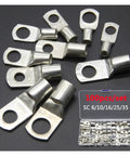 Premium 100Pcs Electrical SC Terminals Lug Tube Ring Seal Battery Wire Connectors Cable Crimped Terminal Kit For Trucks Cars And Vans, 100pcs SC 6/10/16/25/35