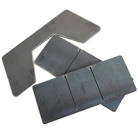 Universal Mini C Notch Kit Weld On Square Under Bed Notch For Frame Stability Keeps Wheel Alignment And Smooth Ride With Easy Weld In Install For Heavy Duty Truck Builds. 3/16 steel weld-on plates