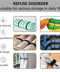 Images of 54 Yards Of One Half Inch Reusable Cable Ties For Easy No Fuss Cable Management, Adjustable Cord Straps in use