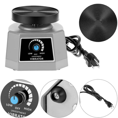4 Inch Lab Vibrator Shaker Oscillator 110V for Plaster and Gypsum Mixing with adjustable control knob and power cord