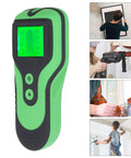 Close-up of Luocute Stud Finder Wall Scanner in green, designed for locating studs and pipes behind walls.