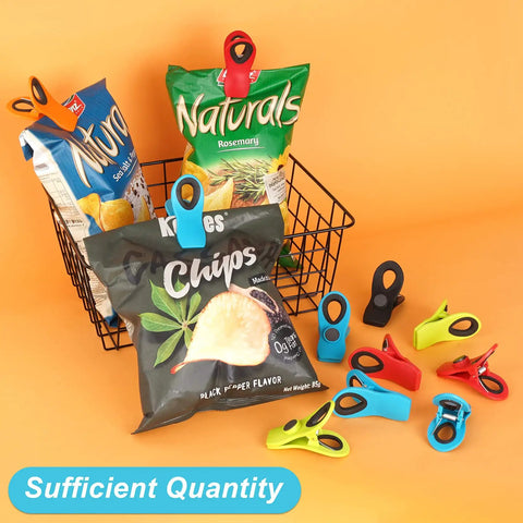 Vibrant Magnetic Chip And Bag Clips 12 Pack Reusable Kitchen Must Have Keeps Snacks Fresh Total Game Changer Super Handy Pantry Organization Essential