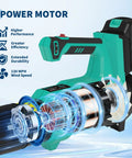 Powerful Cordless Leaf Blower Delivers 550 CFM And 130 MPH For Wet Leaves And Heavy Duty Outdoor Cleanup motor diagram