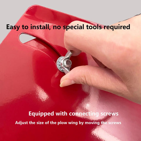 Adjusting connecting screw on Rear Tine Tiller Furrower Kit With Three Adapter Types, Adjustable Plow Wings, No Fuss Installation