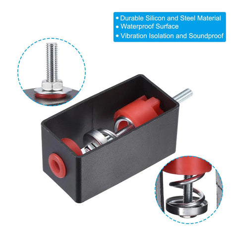 Heavy Duty Spring Vibration Isolators Quieten Room Shakes Fast Drop In Ceiling Mount Hangers For HVAC Systems Bulletproof Suspension Dampers That Curb Bass Rattle Two Pack Steel Frames Grip 110 Lbs Each