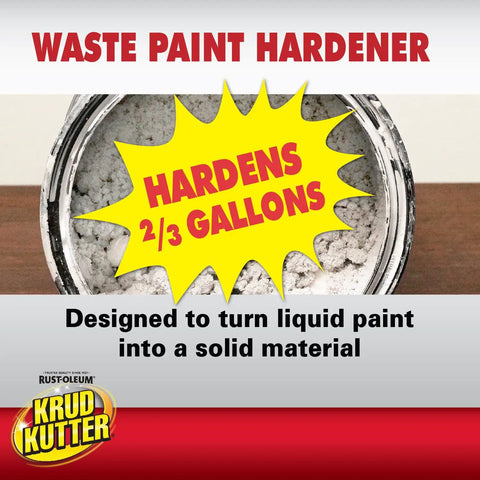 Waste Paint Hardener 3.5 Oz Odorless Solidifier For No Mess Disposal Of Latex And Acrylic Paint packaging image