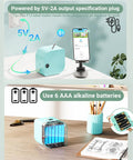 Bluetooth Label Maker With Tape P12 Small Thermal Printer with phone app, powered by plug or 6 AAA batteries, green color