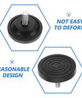 Adjustable Furniture Leveling Feet With Noise Reduction And Vibration Dampening, 2 Pack M8 M10 Screw In Rubber Pads For Chairs Desks Cabinets At Home And In The Office, No Slip Grip, Floor Friendly, Easy Install black rubber leveling foot with threaded screw