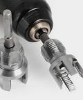 Gowenic 4 In 1 Pipe Threader Tool Kit For Electric Drill with alloy steel tap dies for PVC plumbing projects.