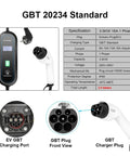 Heavy Duty Portable Ev Charger 3.5Kw 16A Type 1 J1772 with GBT charger plug and display panel for electric vehicle charging