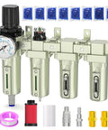 Workhorse Industrial Grade Four Stage Air Drying System With Auto Drain Three Quarter Inch NPT Regulator Desiccant Dryer And Particulate Coalescing Filters