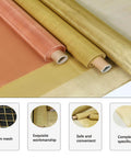 Heavy Duty Copper Wire Mesh Screen For EMF Shielding And EMF Blocking Fine 60 Mesh Brass Copper Mesh Filter 1x0.914m, rolled view