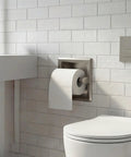 Recessed Toilet Paper Holder In Stainless Steel Built To Last Tissue Roll Holder Wall Mount For Bathroom Space Saving Design