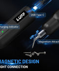 4V Cordless Electric Screwdriver Kit with USB C Charge 250 RPM high power motor, magnetic design, showing USB-C port and charging indicator