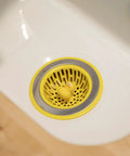 Quack Duck Kitchen Sink Strainer Basket Fits All Standard Sinks 4 And A Half Inch Stainless Steel Drain Cover With Bright Yellow Duck Design