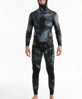 Men Spearfishing Wetsuit Neoprene 3mm And 1.5mm Camouflage Diving Suit Two-Piece Set For Freediving Snorkeling And Scuba Dive Camo Green XX-Large