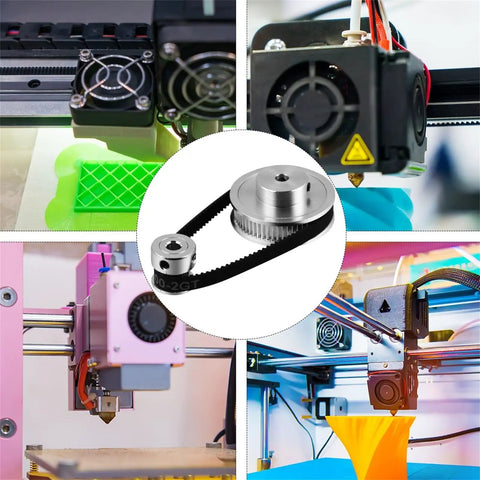 Premium Aluminum Synchronous Wheel Kit Stepper Motor Pulley Set With Timing Belt Screws And Allen Key For Smooth Transmission Built To Handle 3D Printer CNC Milling Machine Hobbing Tooling Projects You Want Precise Movement And Killer Gear Ratios.