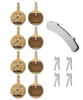 Four Pairs Bicycle Disc Brake Pads For Mechanical BB5 With Resin, Semi-Metallic, Sintered Metal Options, Alignment Tool, Springs
