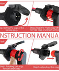 Trolling motor plug and receptacle, 8 GA 2-wire, waterproof with red twist-lock ring (instruction manual image)