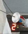 Close-up of Fencing Accessories Set With Foil Guard And Hand Pads showing stainless steel gear for training