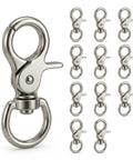 Heavy Duty Metal Swivel Snap Hooks Twelve Pack Slick 360 Spin Trigger Clips For Purses And Keychains Built Tough Industrial Grade Hardware.