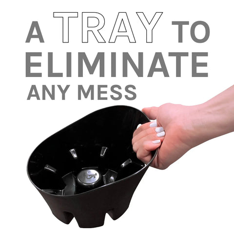 Universal Black Plastic Drip Tray for Toilet Plungers With Easy Grip Handle Keeps Bathroom Floors Clean Holds Any Style Plunger
