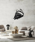 Steam Locomotive Metal Wall Art For Living Room Bedroom Office And Outdoor Decor on modern living room wall