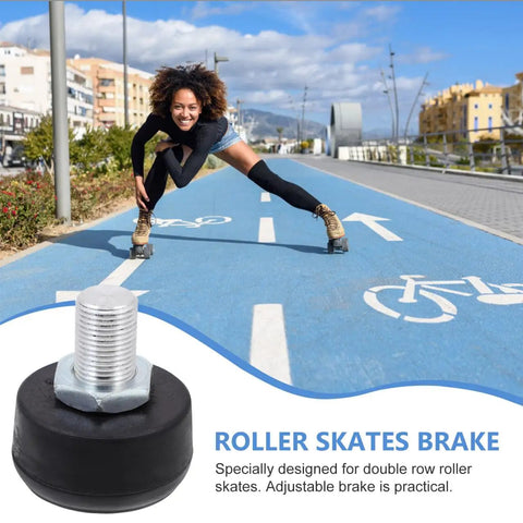 Adjustable Rubber Toe Stopper for Roller Skates High Elasticity Brake Head with Skater on Bike Path