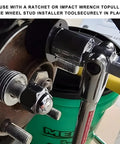 Wheel Stud Installer Kit For Cars And Light Duty Trucks DIY Friendly Pro Grade Fast Safe Tire Stud Replacement Tool in use