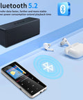 96GB MP3 Player With Bluetooth Five Point Two On The Go Portable Music Player with HiFi sound, HD speaker, and earphones display