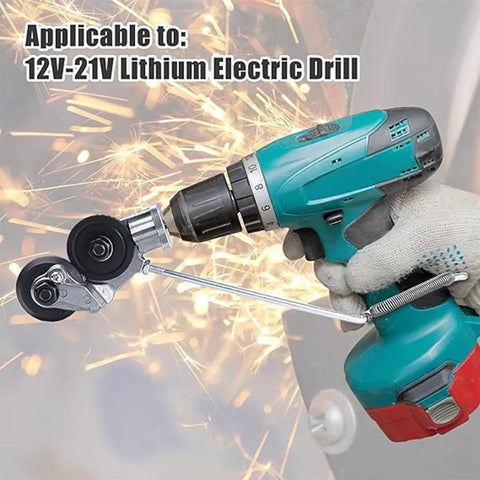 Upgrade Your Workshop With This Electric Drill Plate Cutter And Metal Nibbler Attachment. Suitable for 12V-21V lithium electric drill.