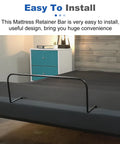 Heavy Duty 19 Inch Mattress Retainer Bar Compatible With Tempur Pedic Ergo Adjustable Base keeps mattress locked down on a bed frame.