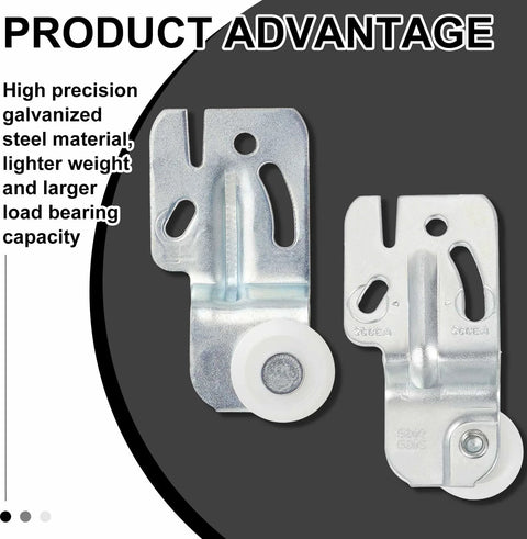 Sliding Closet Door Roller Hardware Kit 10 Pcs Replacement For Top Hung Bypass Wardrobe Doors Seven Eighths Inch Diameter Rollers With About One Half Inch Offset Precise Fit Durable Metal Components For Smooth Operation