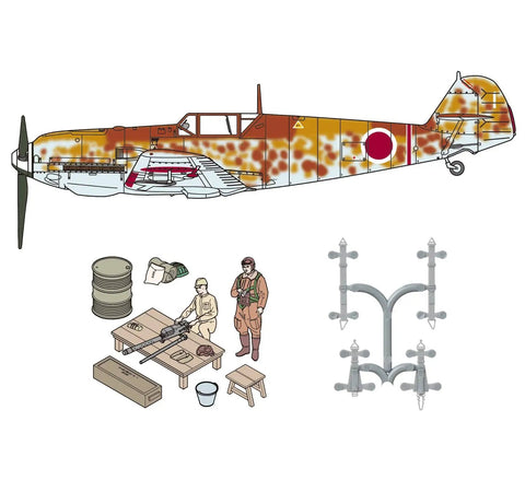 Messerschmitt Bf 109E7 1 48 Scale Plastic Model Kit With Ground Crew And Gear Ultra Detailed German Fighter Decals Included