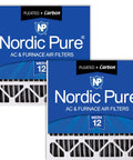 Honeywell Replacement Furnace Filters MERV 12 Plus Carbon 2 Pack 20x20x5 Nominal Size packaging front view