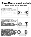 Three measurement methods for No Sweat Telescopic Digital Measuring Wheel With Ergonomic Grip And Precision Counter for accurate readouts.