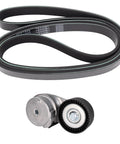 Heavy Duty Serpentine Drive Belt Component Kit Includes Fresh Accessory Drive Belt Tensioner Assembly To Kill Squeal Noise And Help You Stop Wobbles So You Can Cruise With Confidence And Peace of Mind Without Breaking The Bank, EPDM belt and tensioner