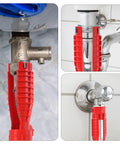 All In One Faucet And Sink Wrench Tool For Plumbing Installations, 25 In 1 Multifunctional Kit used under sink for installation