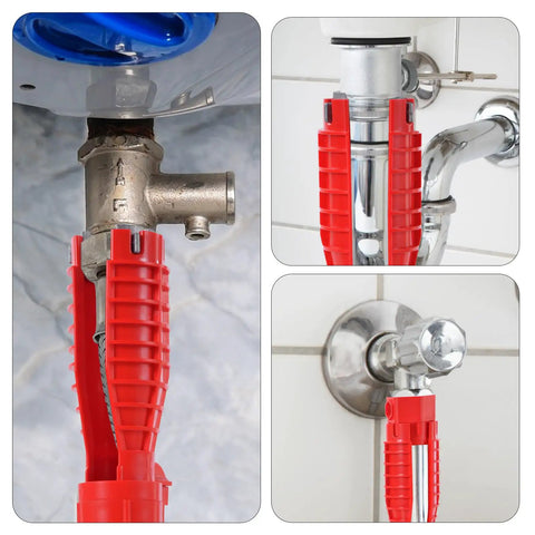 All In One Faucet And Sink Wrench Tool For Plumbing Installations, 25 In 1 Multifunctional Kit used under sink for installation