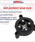 RV Awning Drive Head Gear Pack Compatible With 373566 And 266149 Drop In Replacement