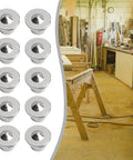 Dead On Precision Steel Dowel Centers, 10 Pack Workshop Markers for Spot On Wood Joint Alignment, steel, chrome plated, 10 pieces