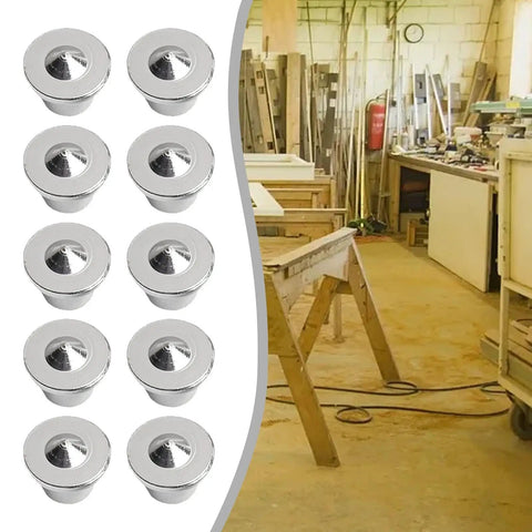 Dead On Precision Steel Dowel Centers, 10 Pack Workshop Markers for Spot On Wood Joint Alignment, steel, chrome plated, 10 pieces