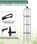 Garden Obelisk Trellis For Climbing Plants, 67-Inch Tall, 12-Inch Wide, 2 Pack, Lightweight Tubular Steel Plant Support For Roses